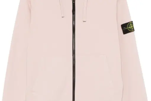 Stone Island Compass-badge hoodie rose pink