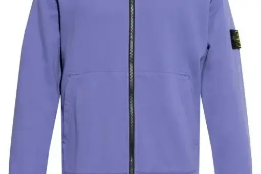 Stone Island Compass-badge hoodie violet purple