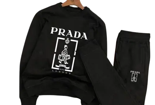 Prada Man Logo Tracksuit Black
