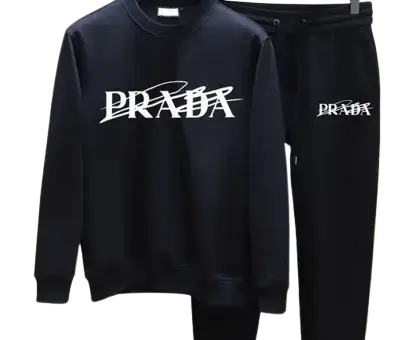 Prada Logo Tracksuit Black M1