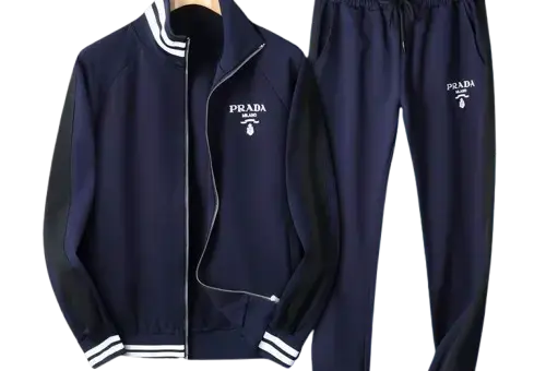 Prada Black Stripe Tracksuit Navy Blue