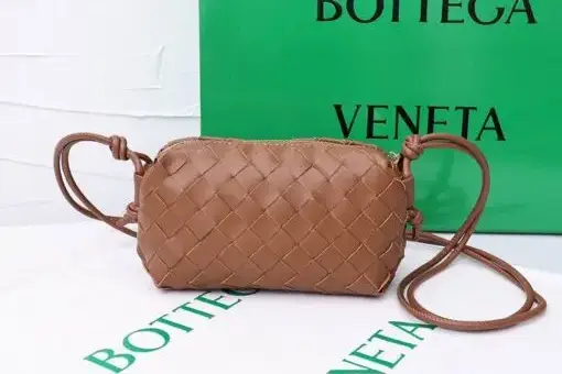 Bottega Veneta Loop Shoulder Bag Brown