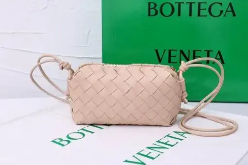 Bottega Veneta Loop Shoulder Bag Grey