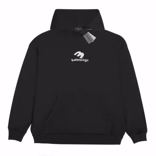 Balenciaga Small Logo Hoodie Black 2026 | Drip Kickz Balenciaga Small Logo Hoodie Black