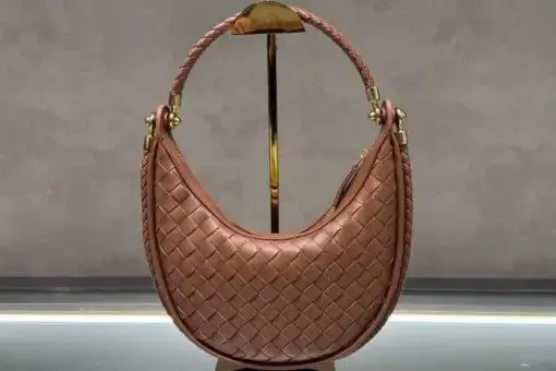 Bottega Veneta Crescent Moon Bag Beige