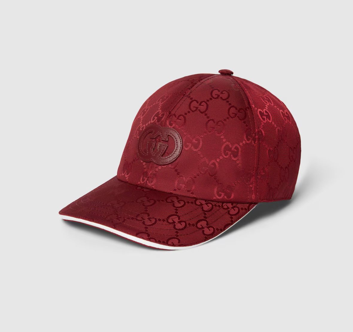 Gucci Nylon Baseball Cap Red 2026 | Drip Kickz Gucci Nylon Baseball Cap Red Side View