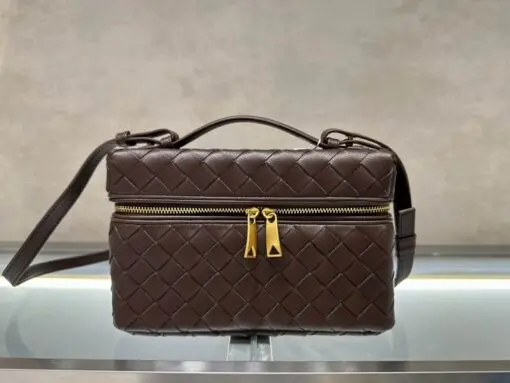 Bottega Veneta Bang Intrecciato Leather Vanity Bag Chocolate 2026 | Drip Kickz Bottega Veneta Bang Intrecciato Leather Vanity Bag Chocolate