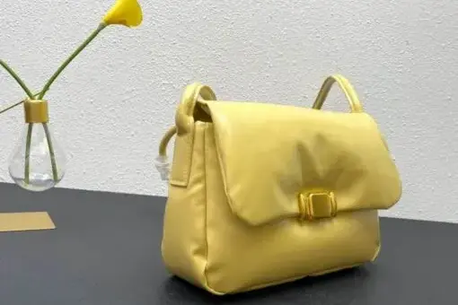 Bottega Veneta Pad Puffer Purse Handbag Yellow