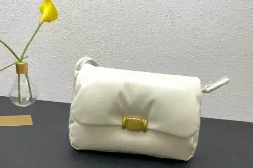Bottega Veneta Pad Puffer Purse Handbag White