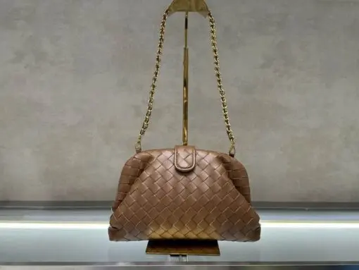 Bottega Veneta Teen Lauren With Chain Bag Brown 2026 | Drip Kickz Bottega Veneta Teen Lauren With Chain Bag Brown