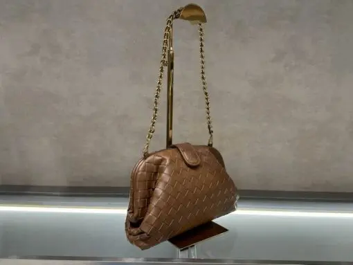 Bottega Veneta Teen Lauren With Chain Bag Brown 2026 | Drip Kickz Bottega Veneta Teen Lauren With Chain Bag Brown - Image 3