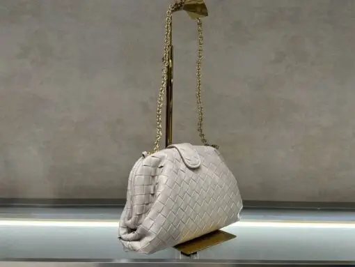 Bottega Veneta Teen Lauren With Chain Bag White 2026 | Drip Kickz Bottega Veneta Teen Lauren With Chain Bag White - Image 2