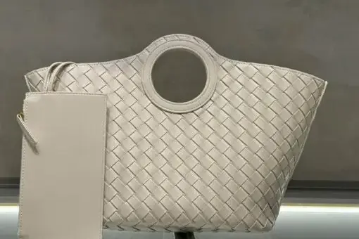Bottega Veneta Picnic Tote Bag White