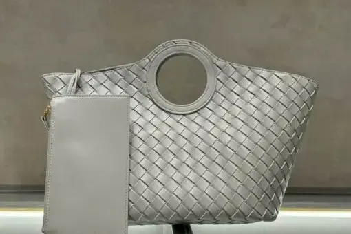 Bottega Veneta Picnic Tote Bag Lite Grey