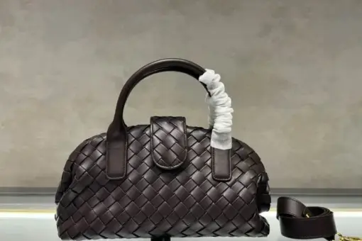 Bottega Veneta Loop Corss Bag Dark Brown