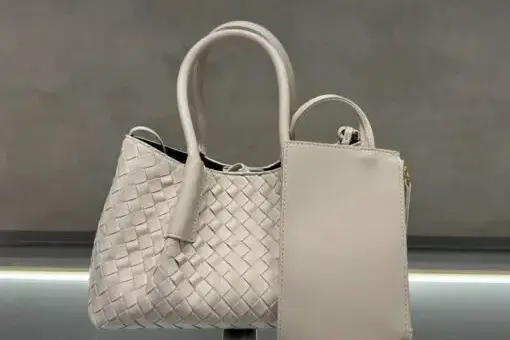 Bottega Veneta Shoulder Tote Bag White