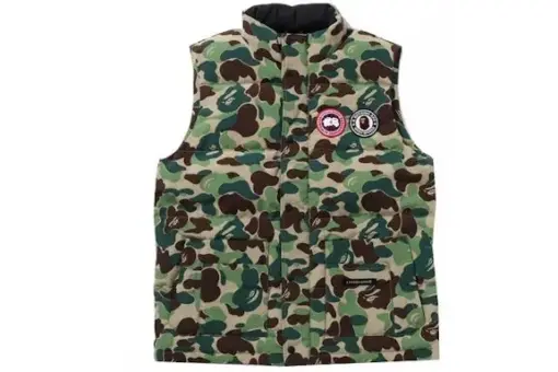 BAPE x Canada Goose Freestyle Vest Green