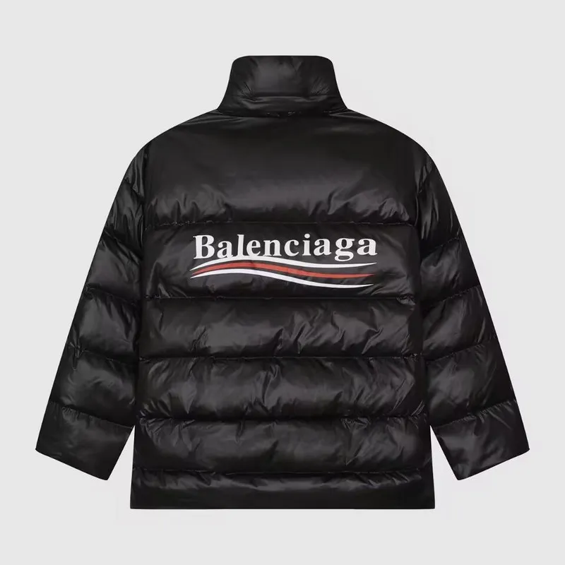 Balenciaga Down Jacket Black With Long Logo 2026 | Drip Kickz Balenciaga Down Jacket Black With Long Logo