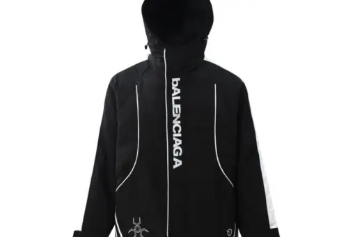Balenciaga Down Jacket Black And White With Logo