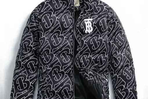 Burberry Down Jacket Black White
