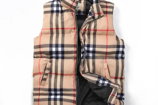 Burberry Down Vest Beige Print