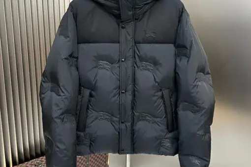 Burberry New Down Jacket Black & Dark Gray