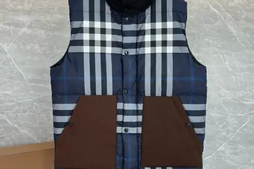 Burberry Check Padded Gilet Blue/White Check
