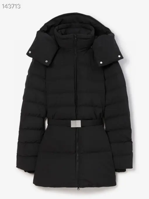 Burberry Hooded Puffer Belt and Double Zipper Jacket Black 2026 | Drip Kickz Burberry Hooded Puffer Belt and Double Zipper Jacket Black - Image 3