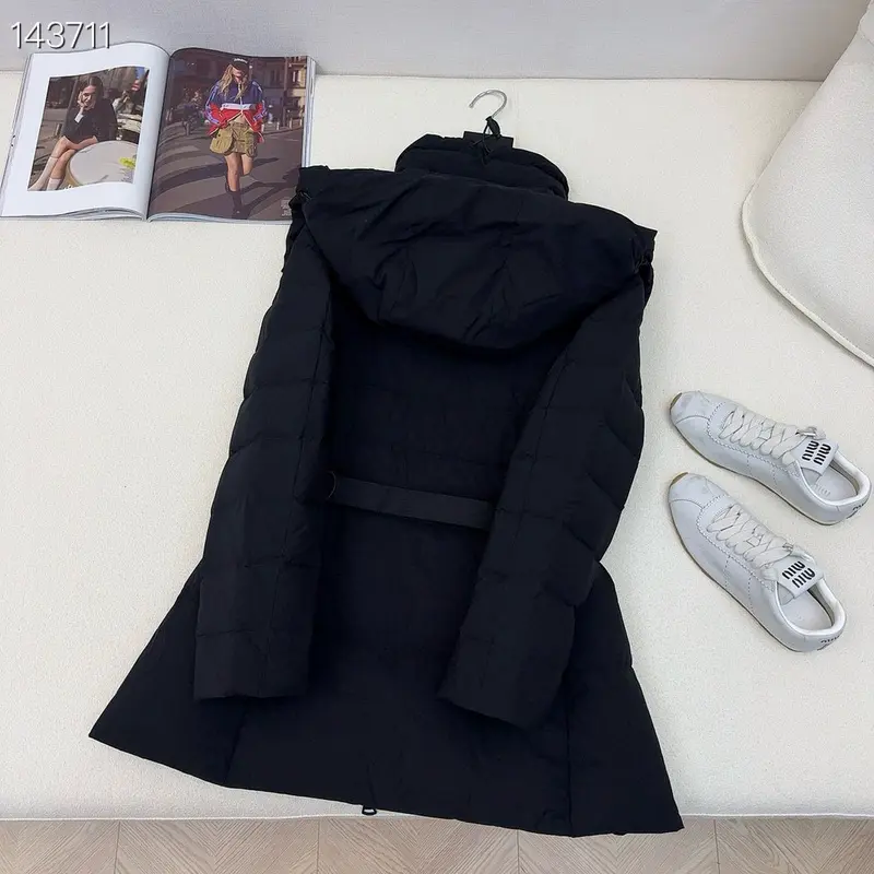 Burberry Hooded Puffer Belt and Double Zipper Jacket Black 2026 | Drip Kickz Burberry Hooded Puffer Belt and Double Zipper Jacket Black - Image 2