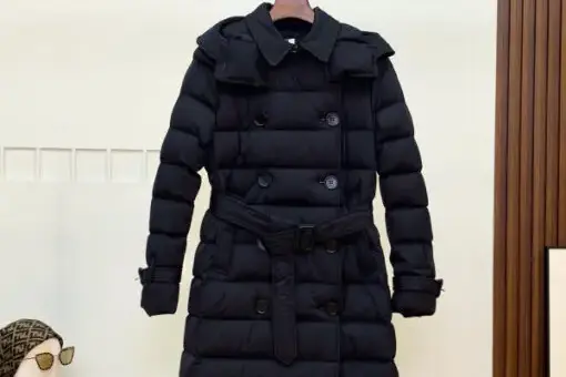 Burberry Detachable Hood Nylon Down Jacket Black
