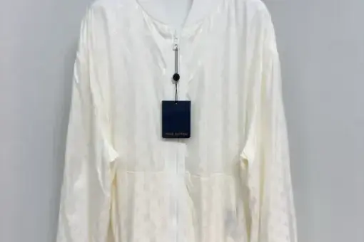 LV Monogram Reversible Light Bomber Jacket White