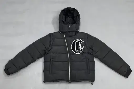 Trapstar Irongate Puffer Jacket Matte Black front view