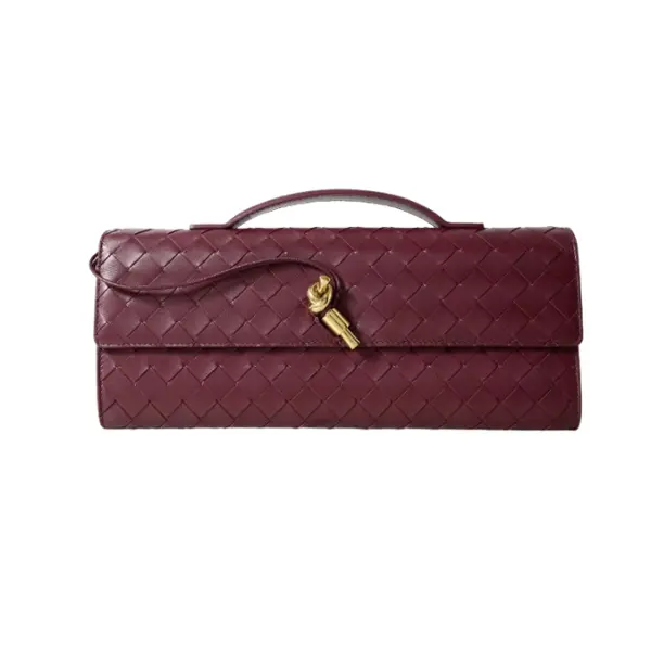 BOTTEGA VENETA Long Andiamo clutch with handle Burgundy 2026 | Drip Kickz BOTTEGA VENETA Long Andiamo clutch with handle Burgundy