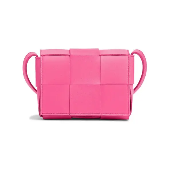 Bottega Veneta Mini Cassette Bag Pink 2026 | Drip Kickz Bottega Veneta Mini Cassette Bag Pink – luxury Intrecciato leather crossbody