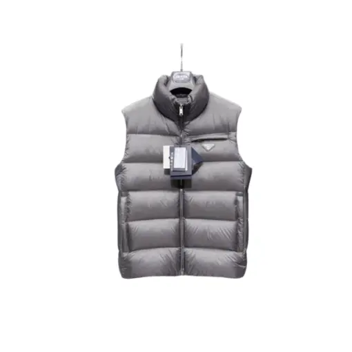 Prada Re-Nylon Down Vest Grey 2026 | Drip Kickz Prada Re-Nylon Down Vest Grey