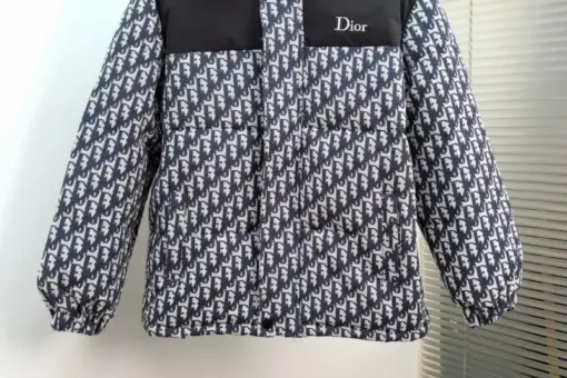Dior Down Jacket Gray Black M1