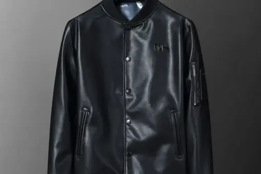 Dior Bomber Leather Jacket Black front view – premium black lambskin leather bomber with Dior design, luxury men’s outerwear