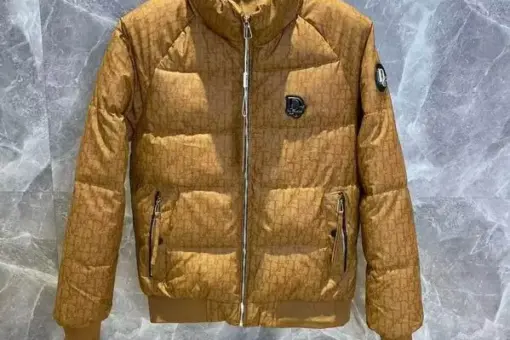 Dior Oblique Puffer Jacket Deep Brown