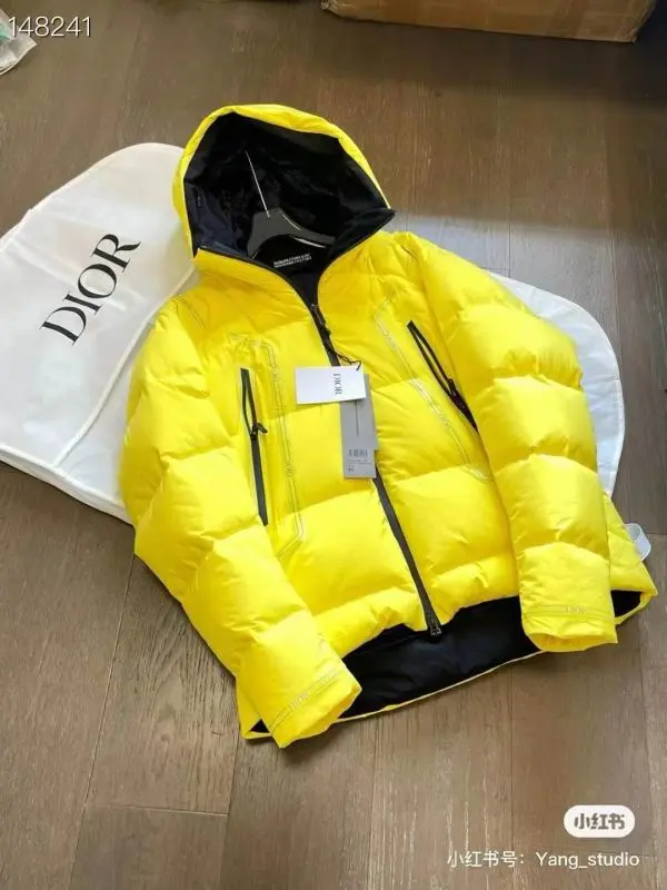 Dior Puffer Jacket Yellow 2026 | Drip Kickz Dior Puffer Jacket Yellow