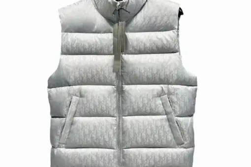 Dior Oblique Sleeveless Down Jacket Silver