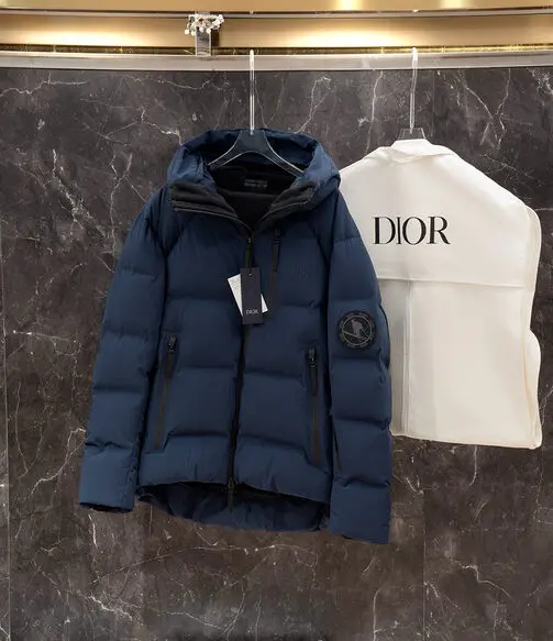Dior Oblique Puffer Jacket Navy Blue 2026 | Drip Kickz Dior Oblique Puffer Jacket Navy Blue