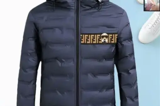 Fendi Lightweight Down Jacket Blue