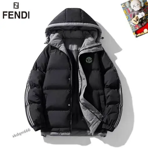 Fendi Down Parkas Jacket Black & White 2026 | Drip Kickz Fendi Down Parkas Jacket Black & White
