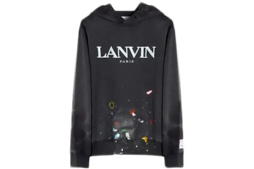 Lanvin Paint Splatter Hoodie Black – luxury streetwear design