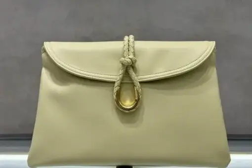 Libert Serpentine Clutch Bag Tan