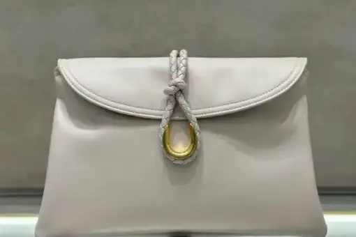 Libert Serpentine Clutch Bag Lite Brown