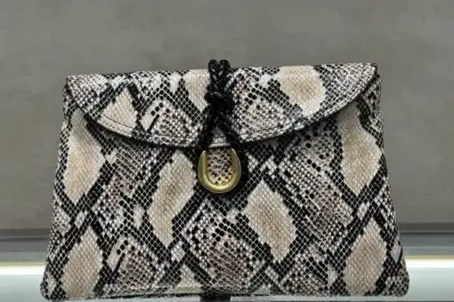 Libert Serpentine Clutch Bag Snakskin