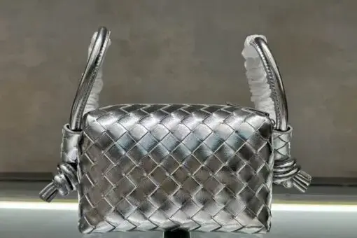 Bottega Veneta Loop Corss Bag Silver