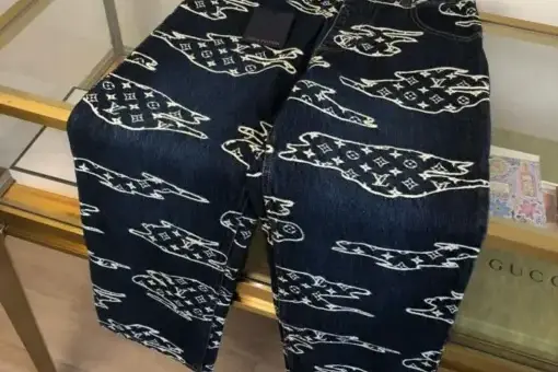 LV Pharrell Williams Monogram Denim Skate Pants Black