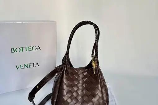 Bottega Veneta Parachute Bag Dark Brown – luxury Intrecciato leather tote